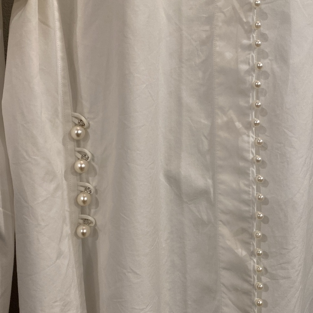 3.1 Philip lim white shirt/pearl size 6.
